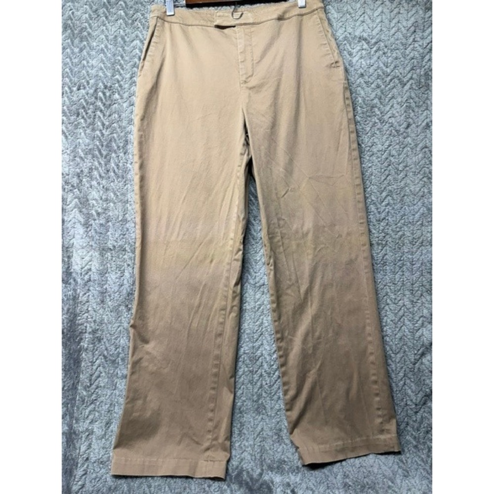 Coldwater Creek Tan Khaki Straight Leg Chino Pants Size 10 Stretch 0761